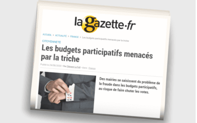 Le Budget participatif & la sécurité du vote abordés par la Gazette des Communes